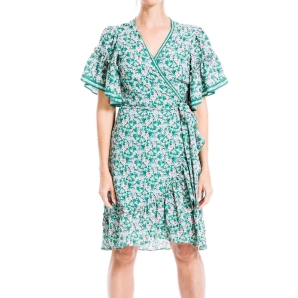 Max Studio Floral Wrap Dress